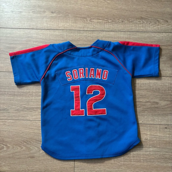 Nike Chicago cubs Kids Royal Blue and Red Baseball Jersey, no tags , feels 4T - Picture 4 of 6